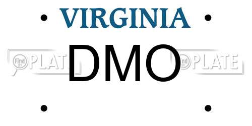 DMO Virginia License Plate