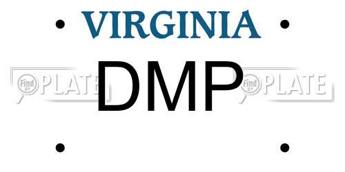 DMP Virginia License Plate