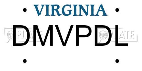 DMVPDL Virginia License Plate