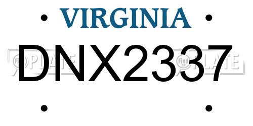 DNX2337 Virginia License Plate