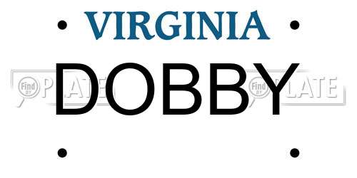 DOBBY Virginia License Plate