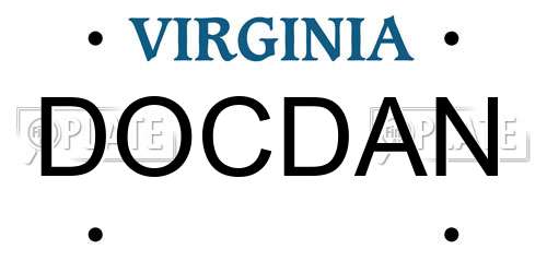 DOCDAN Virginia License Plate