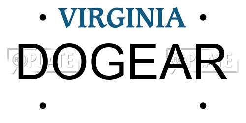 DOGEAR Virginia License Plate