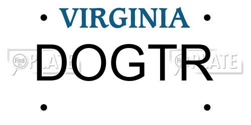 DOGTR Virginia License Plate