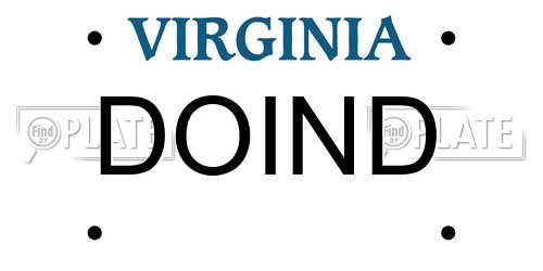 DOIND Virginia License Plate