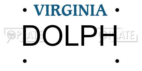 DOLPH Virginia License Plate