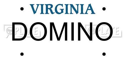 DOMINO Virginia License Plate