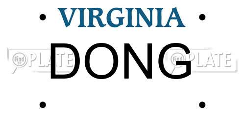 DONG Virginia License Plate