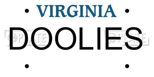 DOOLIES Virginia License Plate