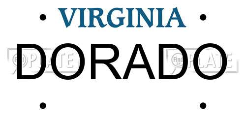 DORADO Virginia License Plate