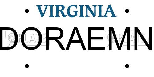DORAEMN Virginia License Plate