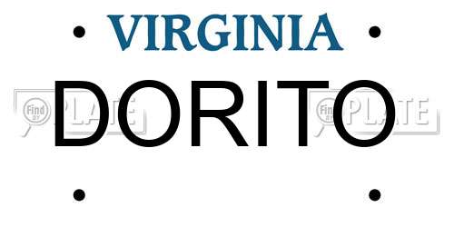 DORITO Virginia License Plate