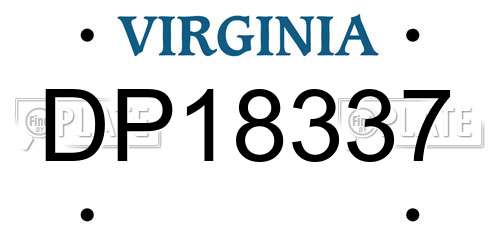 DP18337 Virginia License Plate