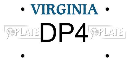 DP4 Virginia License Plate