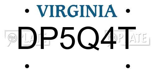 DP5Q4T Virginia License Plate