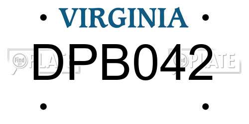DPB042 Virginia License Plate