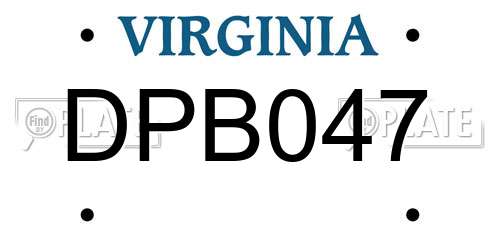 DPB047 Virginia License Plate
