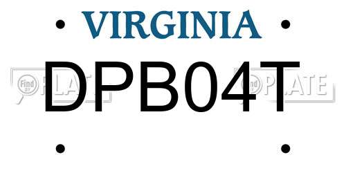 DPB04T Virginia License Plate