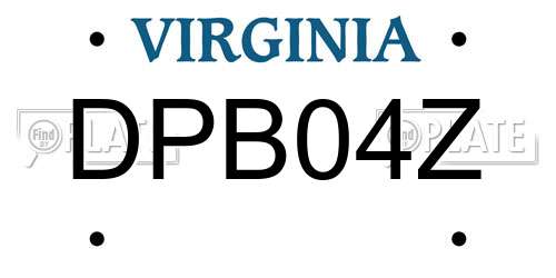 DPB04Z Virginia License Plate