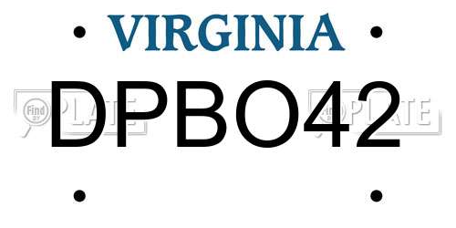 DPBO42 Virginia License Plate