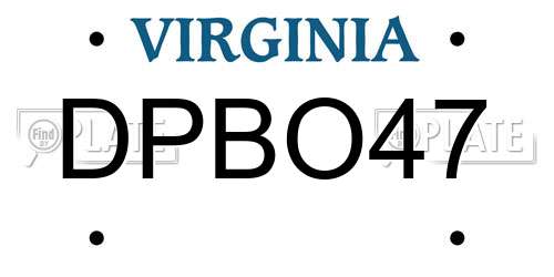 DPBO47 Virginia License Plate