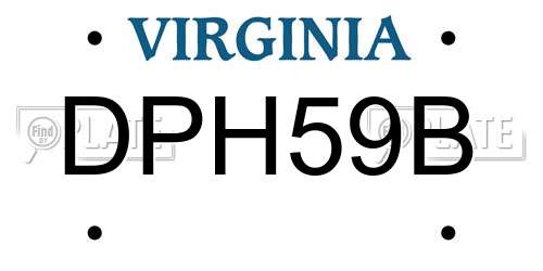 DPH59B Virginia License Plate