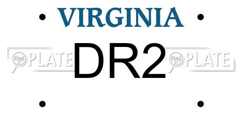 DR2 Virginia License Plate