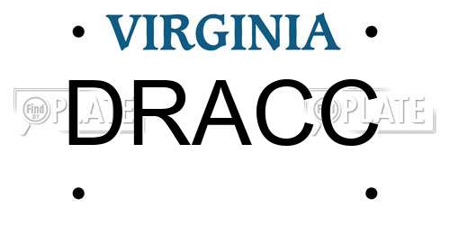 DRACC Virginia License Plate