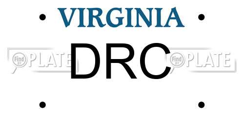 DRC Virginia License Plate