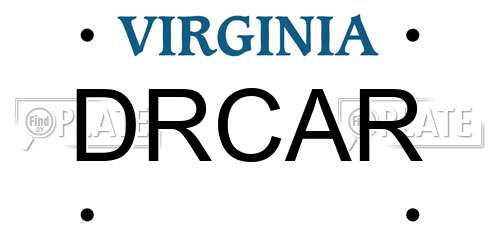 DRCAR Virginia License Plate