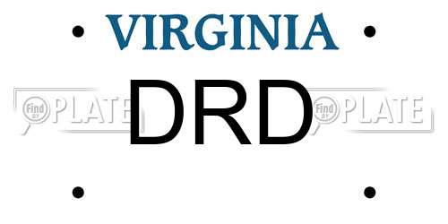 DRD Virginia License Plate