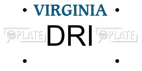 DRI Virginia License Plate