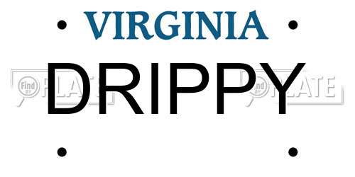 DRIPPY Virginia License Plate