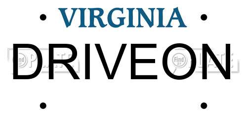 DRIVEON Virginia License Plate