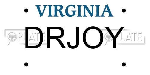 DRJOY Virginia License Plate