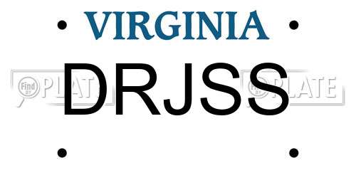DRJSS Virginia License Plate
