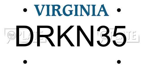 DRKN35 Virginia License Plate