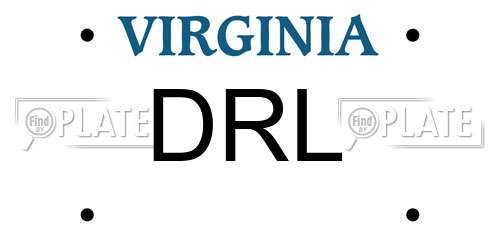 DRL Virginia License Plate