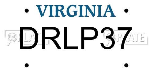 DRLP37 Virginia License Plate