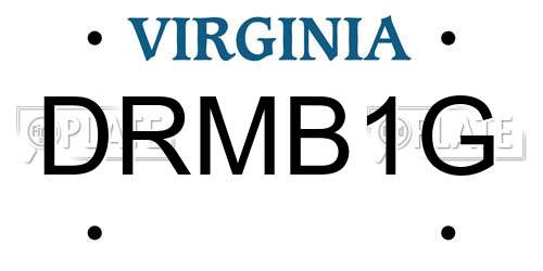 DRMB1G Virginia License Plate