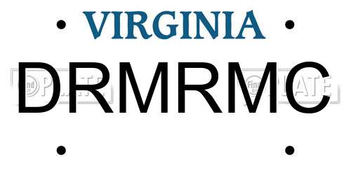 DRMRMC Virginia License Plate
