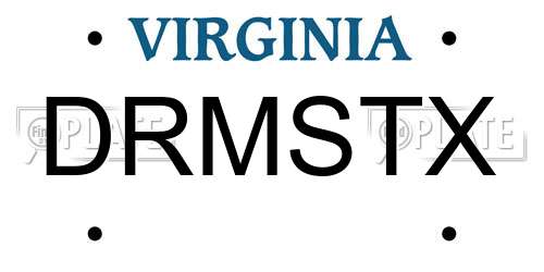 DRMSTX Virginia License Plate