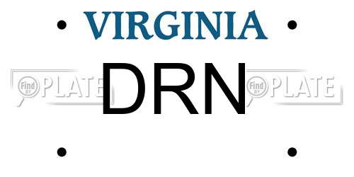 DRN Virginia License Plate