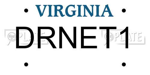 DRNET1 Virginia License Plate