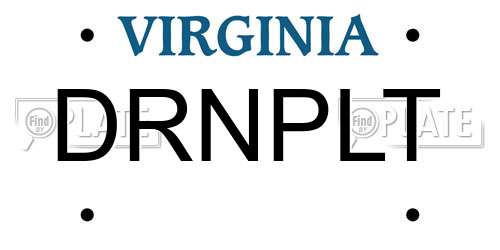 DRNPLT Virginia License Plate