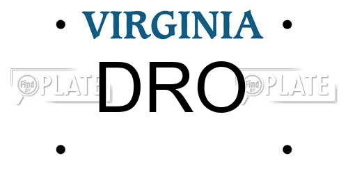 DRO Virginia License Plate
