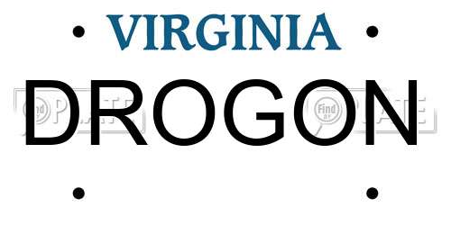 DROGON Virginia License Plate