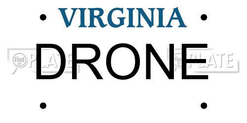 DRONE Virginia License Plate