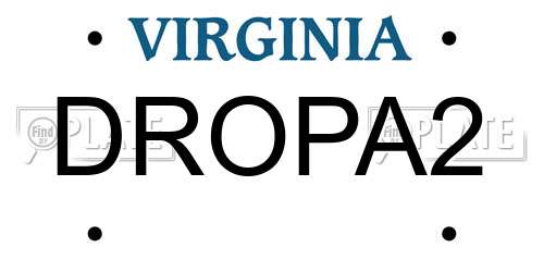 DROPA2 Virginia License Plate