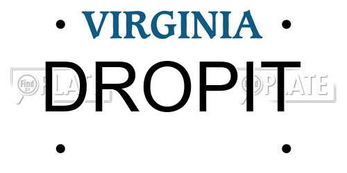 DROPIT Virginia License Plate